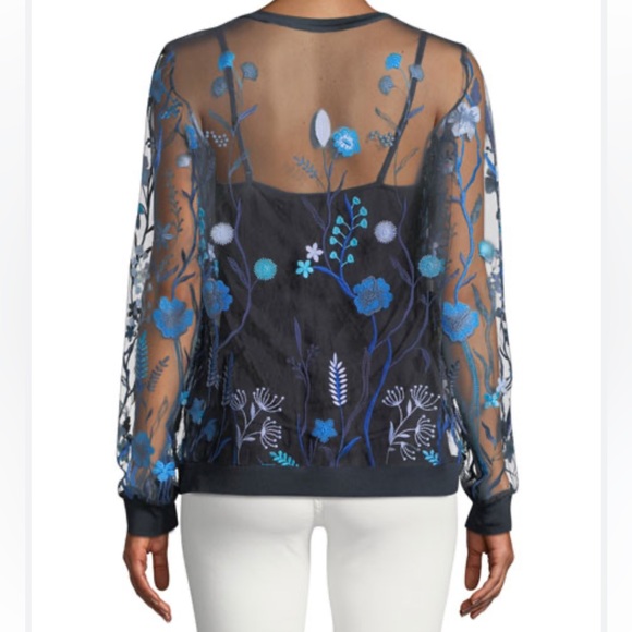 Elie Tahari Val Floral Top - Picture 3 of 4